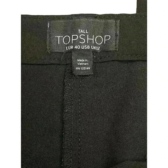 Topshop Tall Black Dress Trousers Size 8 - Picture 3 of 6